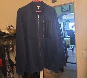 Calvin Klein Men's Navy Zip-Up Sweater